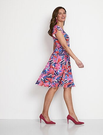 Robe imprimée avec volants