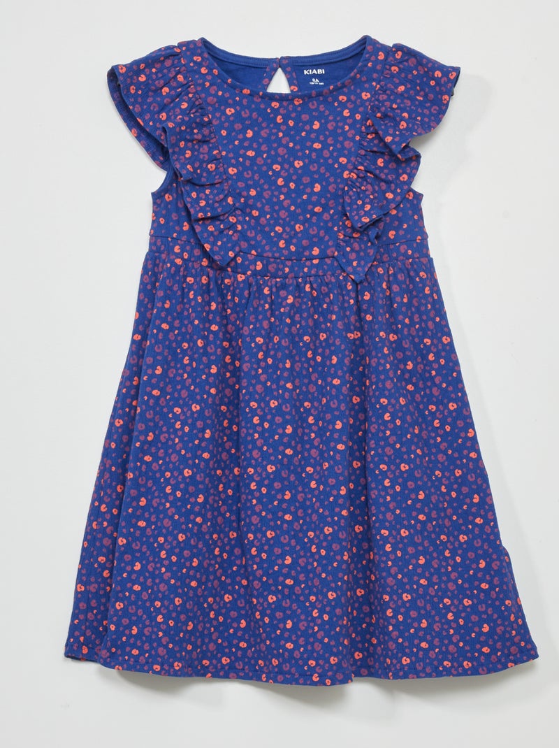 Robe imprimée Bleu/orange - Kiabi