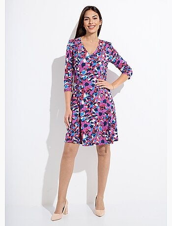 Robe imprimée chaude droite courte - Afibel