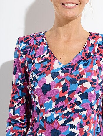 Robe imprimée chaude droite courte - Afibel