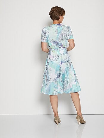 Robe imprimée décolleté cache-coeur - Afibel