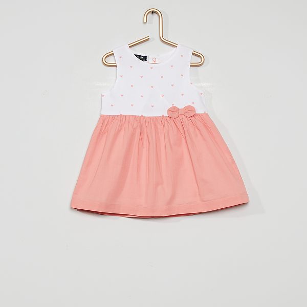 Robe Imprimee Eco Concu Bebe Fille Rose Coeurs Kiabi 5 60