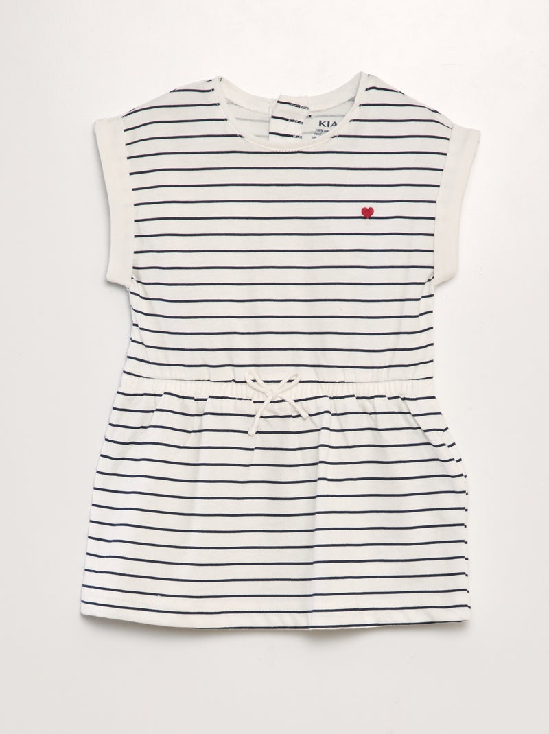 Robe imprimée en jersey Blanc - Kiabi