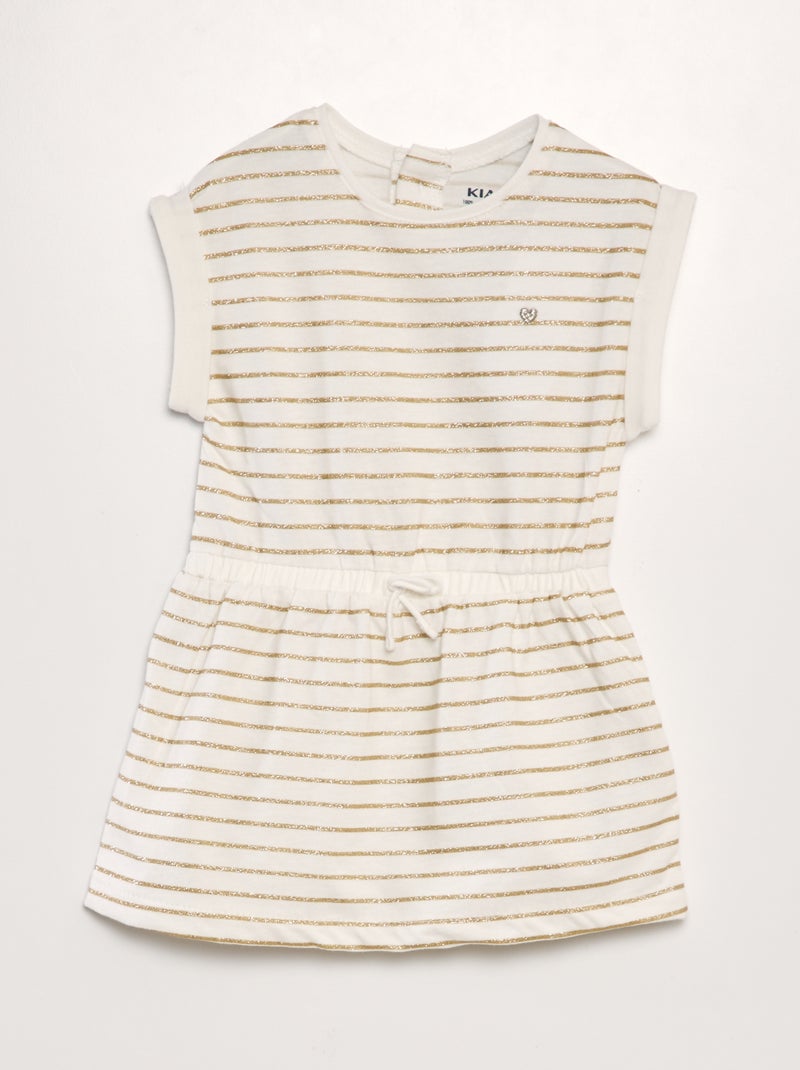 Robe imprimée en jersey Blanc - Kiabi