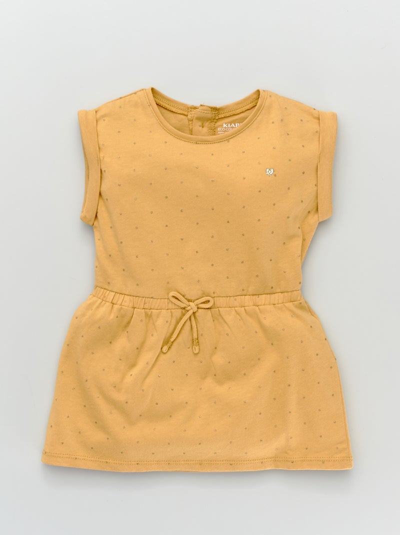 Robe imprimée en jersey Jaune - Kiabi