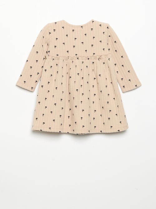 Robe imprimée en maille douce - Kiabi