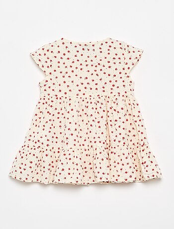 Robe imprimée en tissu plumetis