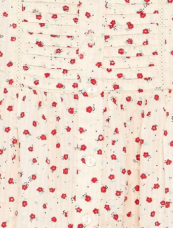 Robe imprimée en tissu plumetis