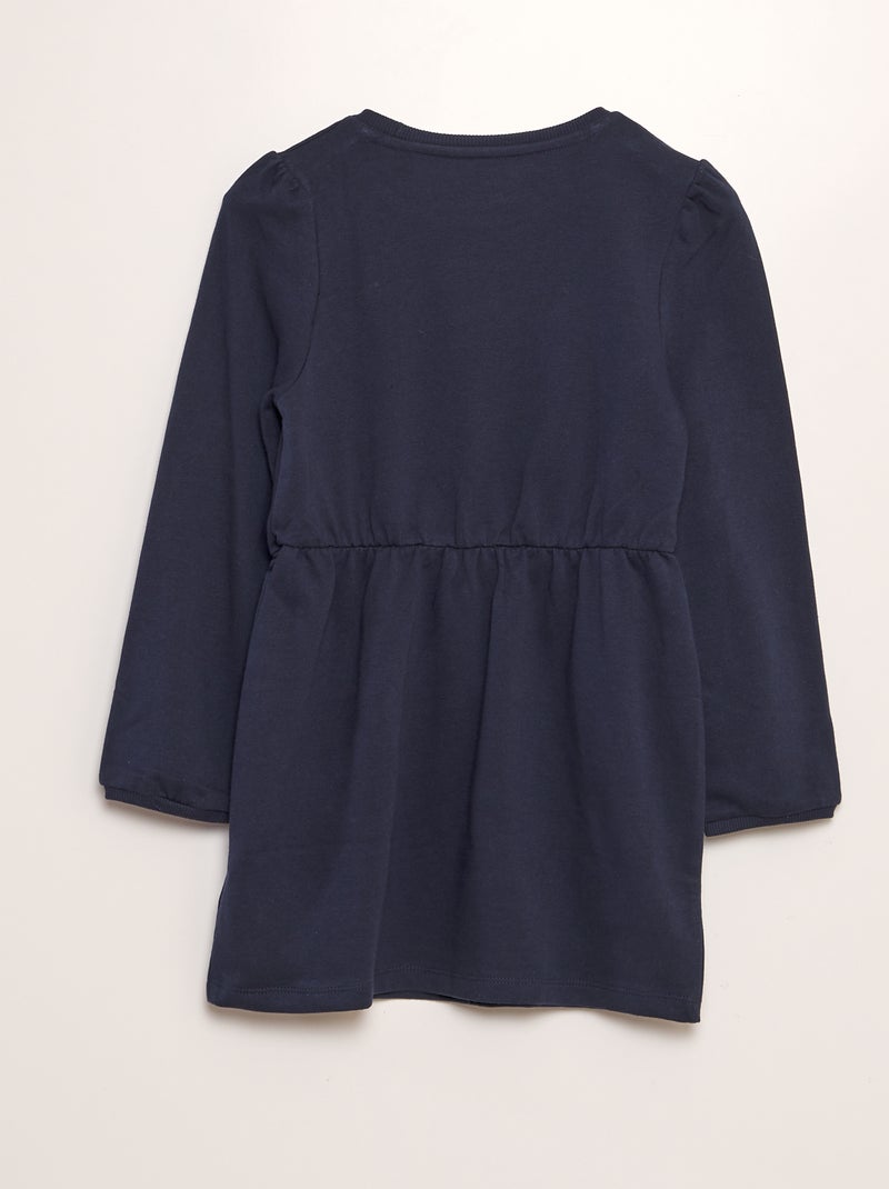 Robe imprimée french terry Bleu marine - Kiabi