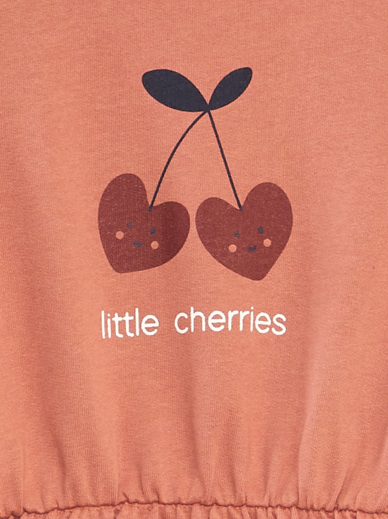 Robe imprimée french terry Rose - Kiabi