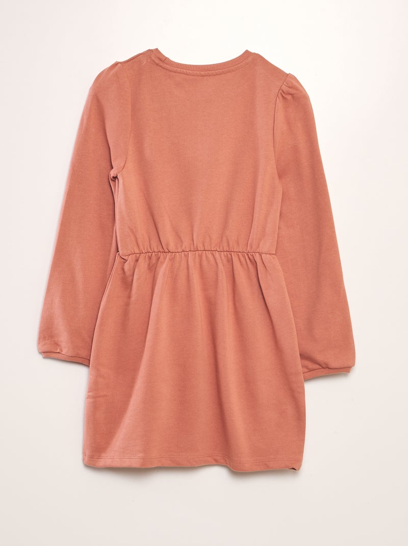 Robe imprimée french terry Rose - Kiabi