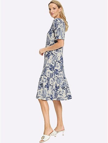 Robe Imprimée Imprimé Floral - Taille Standard - Helline