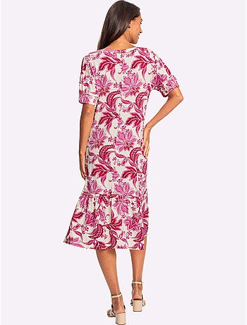 Robe Imprimée Imprimé Floral - Taille Standard - Helline