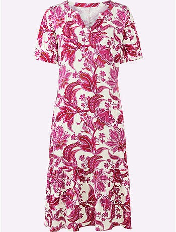 Robe Imprimée Imprimé Floral - Taille Standard - Helline