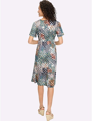 Robe imprimée imprimé mode - taille standard - helline