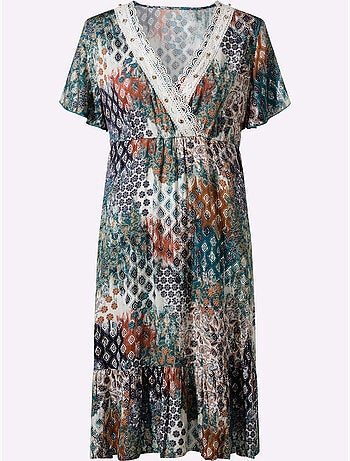 Robe imprimée imprimé mode - taille standard - helline