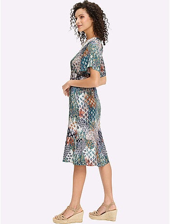 Robe imprimée imprimé mode - taille standard - helline