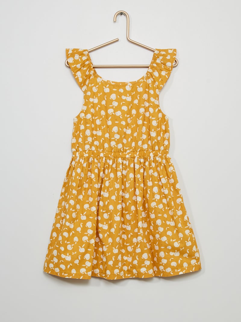 Robe imprimée jaune - Kiabi