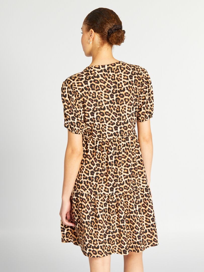 Robe imprimée 'JDY' Imprimé léopard - Kiabi