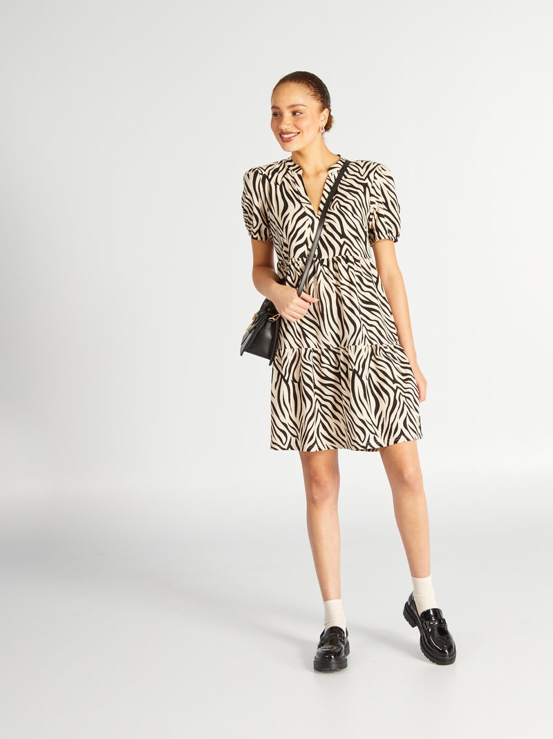 Robe imprimée 'JDY' Imprimé zèbre - Kiabi