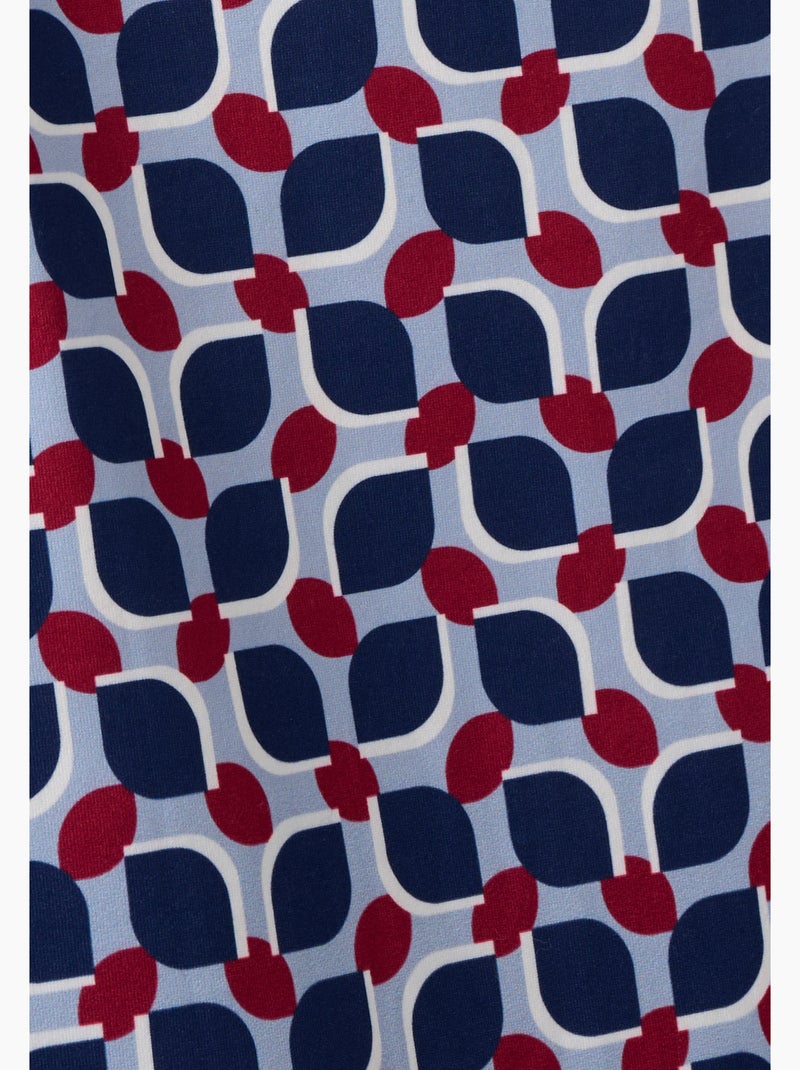 Robe imprimée maille chaude - Damart Bleu - Kiabi