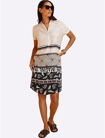 Robe Imprimée Motif Ethnique Tendance - Taille Standard - helline
