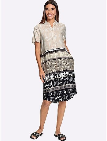 Robe Imprimée Motif Ethnique Tendance - Taille Standard - helline