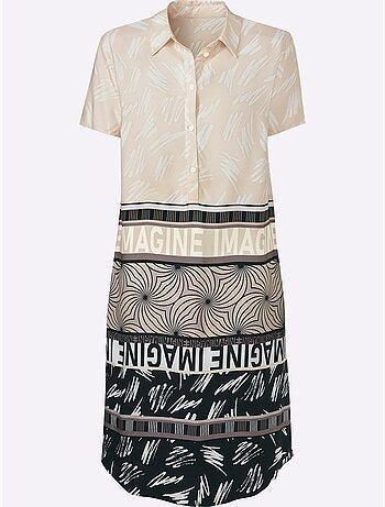 Robe Imprimée Motif Ethnique Tendance - Taille Standard - helline