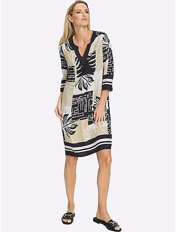 Robe imprimée motif graphique - taille standard - helline
