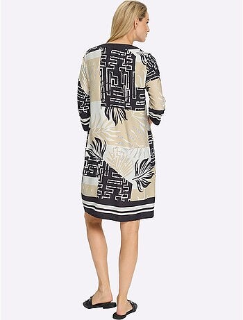 Robe imprimée motif graphique - taille standard - helline