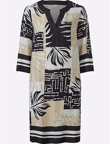 Robe imprimée motif graphique - taille standard - helline