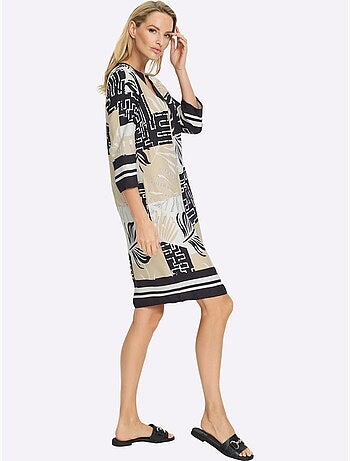 Robe imprimée motif graphique - taille standard - helline