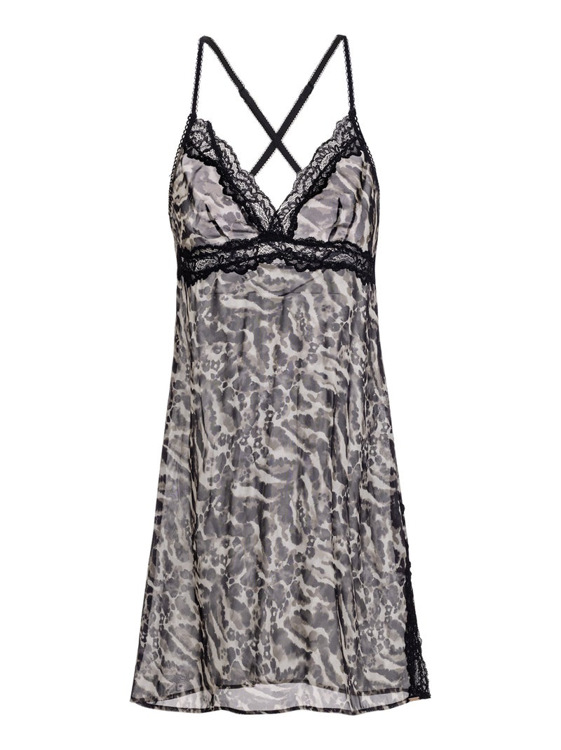 Robe imprimée origines Dorina Noir - Kiabi