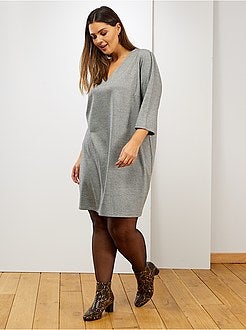 Robe imprimée pied de poule - Kiabi