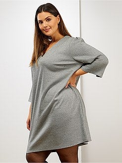 Robe imprimée pied de poule - Kiabi