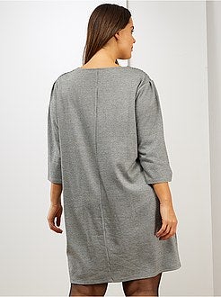 Robe imprimée pied de poule - Kiabi