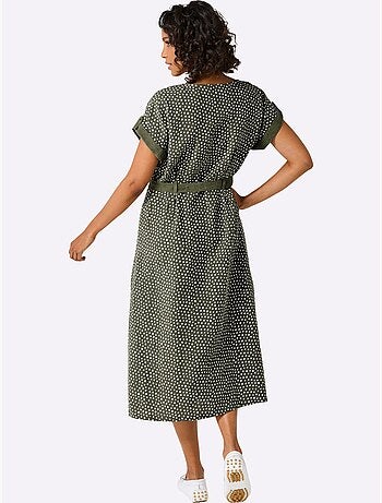 Robe Imprimée Pur Lin - Taille Standard - Helline