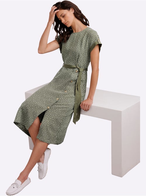 Robe Imprimée Pur Lin - Taille Standard - Helline - Kiabi