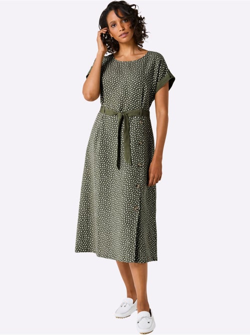 Robe Imprimée Pur Lin - Taille Standard - Helline - Kiabi