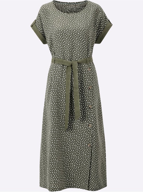 Robe Imprimée Pur Lin - Taille Standard - Helline - Kiabi