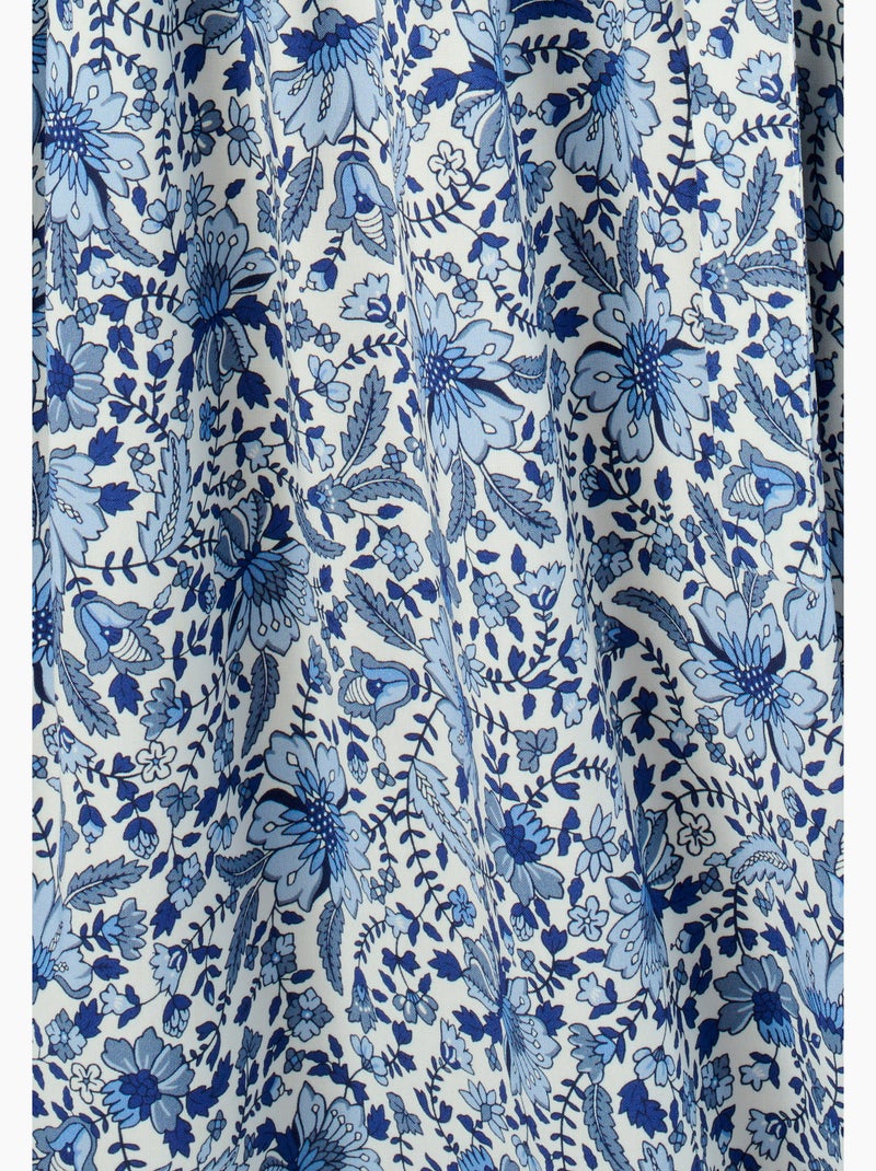 Robe imprimée pure viscose - Damart Bleu - Kiabi