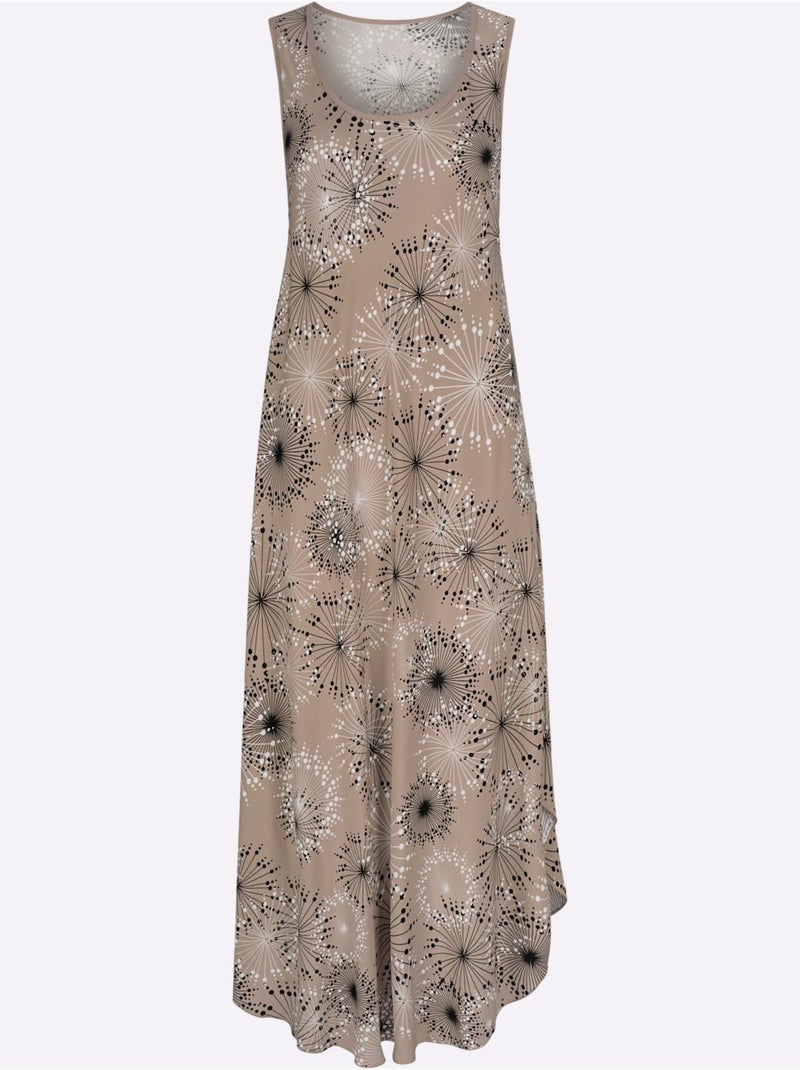 Robe Imprimée Pure Viscose - Taille Courte - Witt Noir Ecru Noir - Kiabi