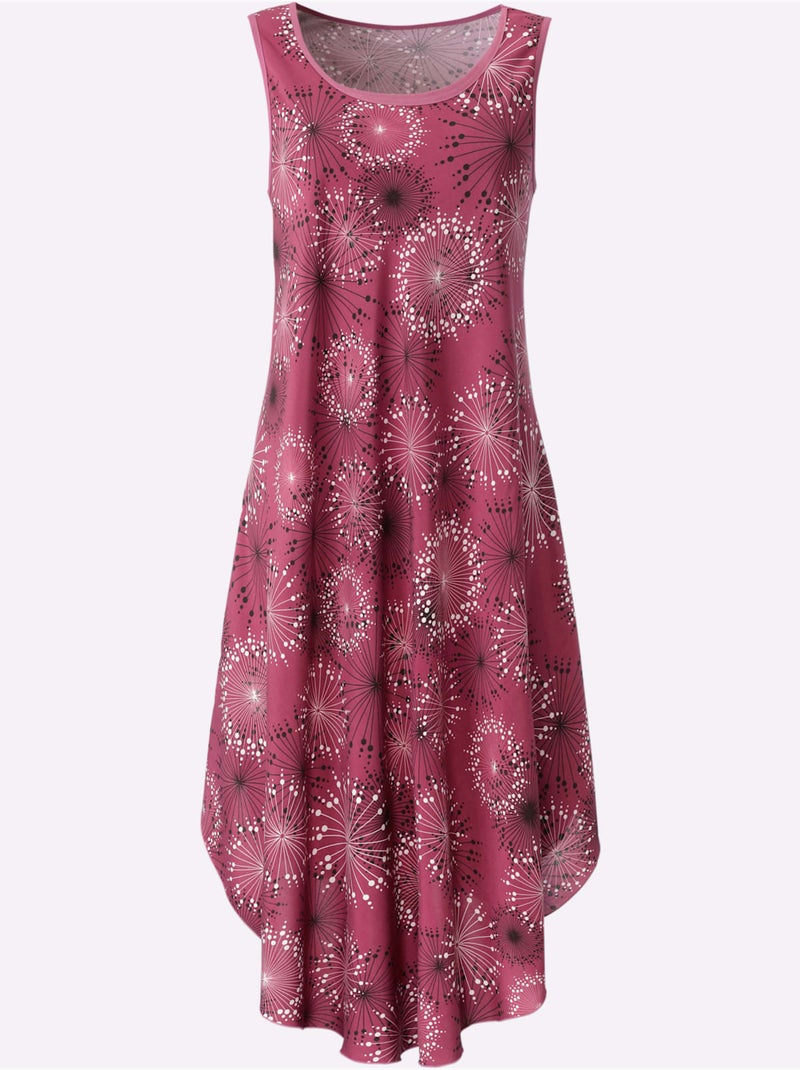 Robe Imprimée Pure Viscose - Taille Standard - Witt Gris Rouge - Kiabi