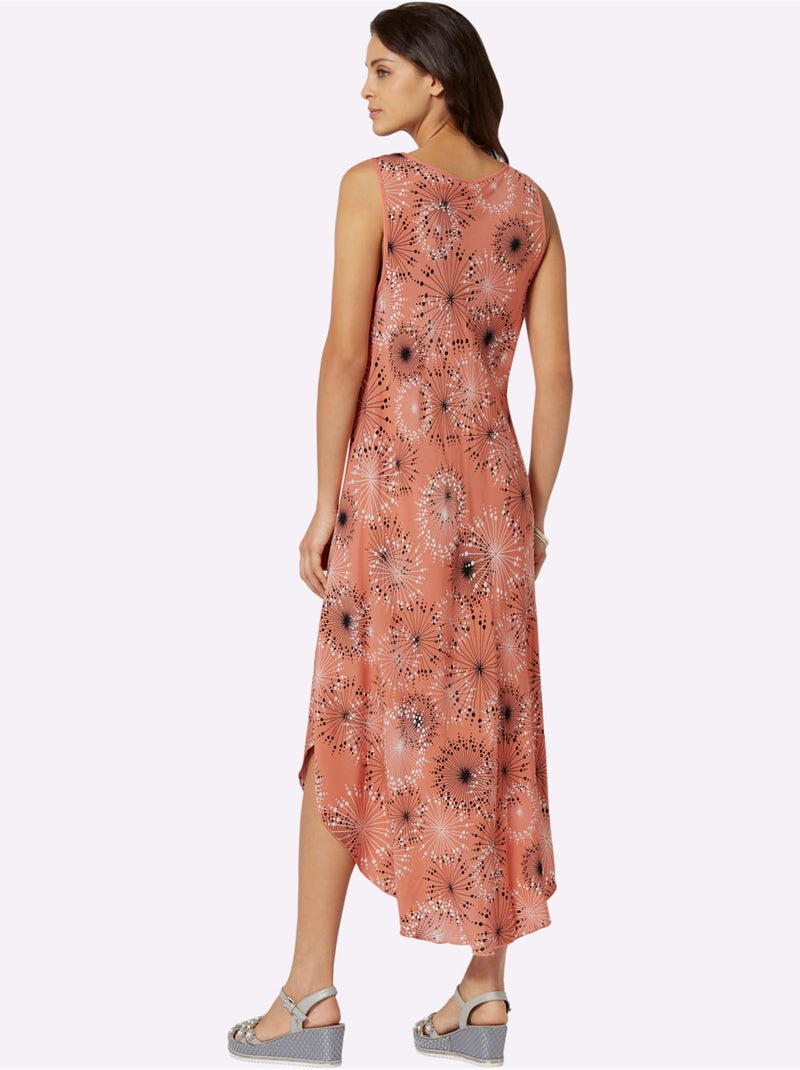 Robe Imprimée Pure Viscose - Taille Standard - Witt Noir Orange - Kiabi