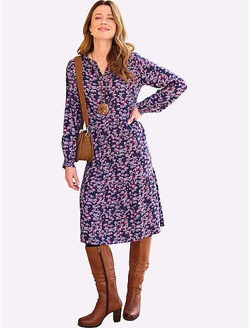 Robe imprimée qualité tissée - taille courte - witt