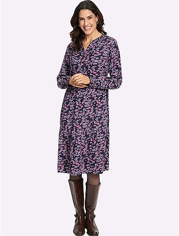 Robe imprimée qualité tissée - taille courte - witt