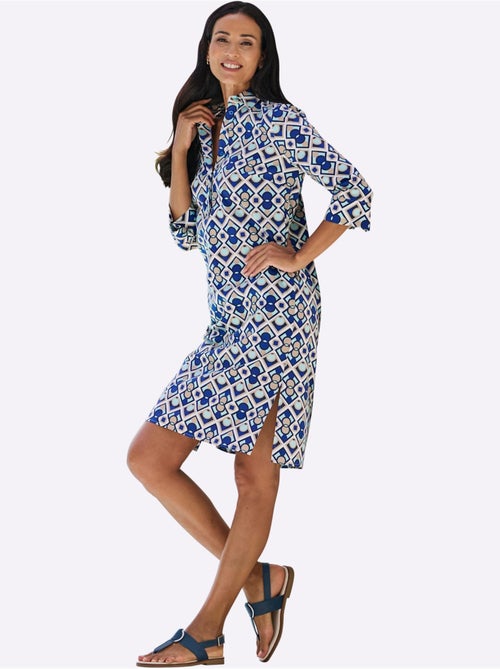 Robe Imprimée Qualité Tissée - Taille Standard - Helline - Kiabi Robe Imprimée Qualité Tissée - Taille Standard - Helline - Kiabi