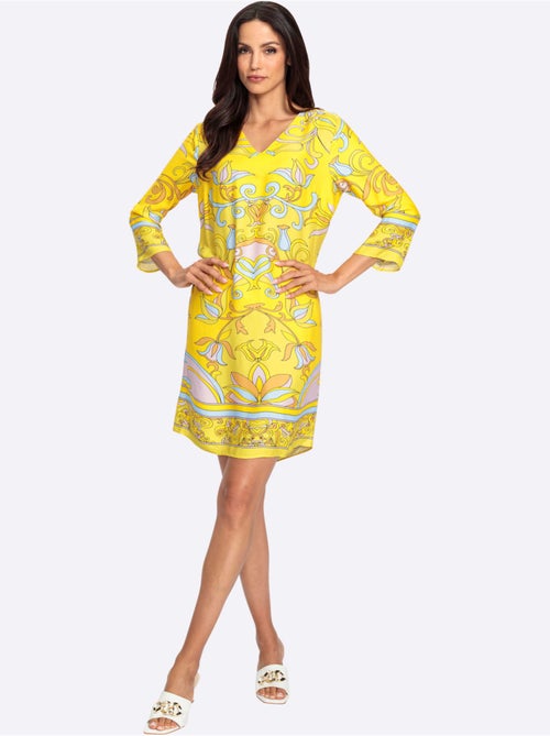 Robe Imprimée Qualité Tissée - Taille Standard - Helline - Kiabi Robe Imprimée Qualité Tissée - Taille Standard - Helline - Kiabi