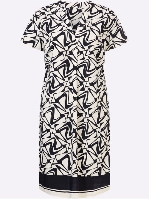 Robe Imprimée Qualité Tissée - Taille Standard - Helline - Kiabi Robe Imprimée Qualité Tissée - Taille Standard - Helline - Kiabi