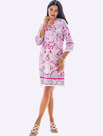 Robe imprimée qualité tissée - taille standard - helline